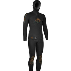 Dessault Merou Black Ολόσωμη Στολή Κατάδυσης Ξυρισμένη Neoprene με Επιστήθιο για Ψαροντούφεκο 5mm