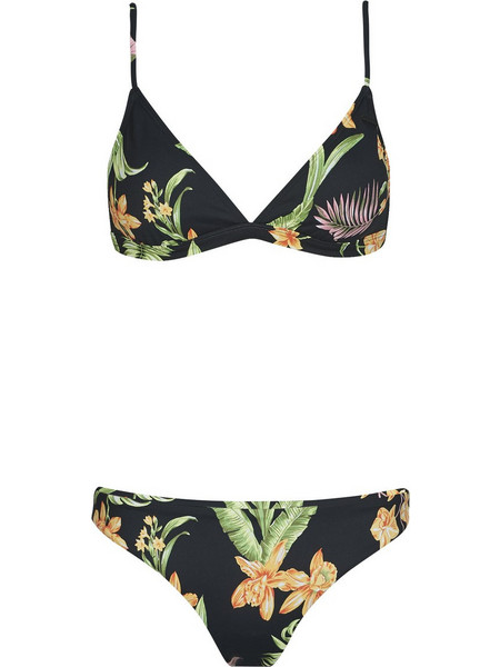 Roxy Bikini Set Τριγωνάκι Floral Μαύρο ERJX203571-KVJ3