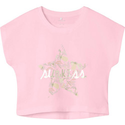 Name It Παιδικό Crop Top Κοντομάνικο Ροζ 13242186