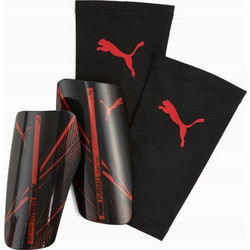 Puma Attacanto Sleeve Επικαλαμίδες Ποδοσφαίρου Ενηλίκων Μαύρες Κόκκινες 030887-09