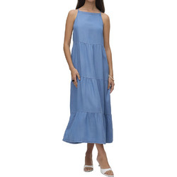 Vero Moda Midi Καλοκαιρινό Καθημερινό Φόρεμα Τζιν Μπλε 10326075