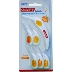 Colgate Total Μεσοδόντια Βουρτσάκια 6mm Πορτοκαλί 6τμχ