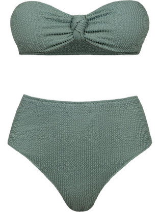 Rock Club Bikini Set Strapless Ψηλόμεσο Κυπαρισσί BP-5003