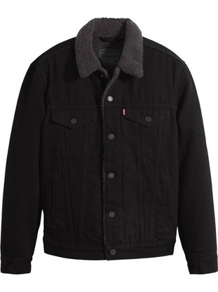 Levi's Ανδρικό Μπουφάν Χειμωνιάτικο Τζιν Μαύρο 38487-0016