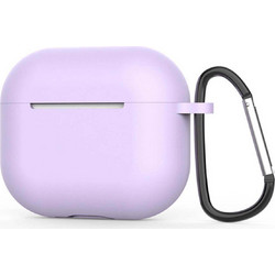 Techsuit Smooth Ultrathin Θήκη Σιλικόνης με Γάντζο για Apple AirPods 4 Μωβ