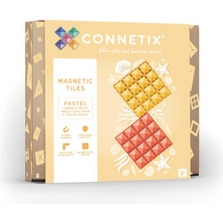 Connetix Magnetic Tiles Pastel Lemon & Peach Base Plate 2τμχ
