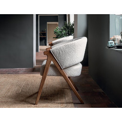 Atmosphera Πολυθρόνα Λευκή Amza 185076