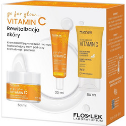 Floslek Go For Glow Vitamin C Day & Night Cream 50ml + Eye Cream 30ml + Nail Cream 50ml
