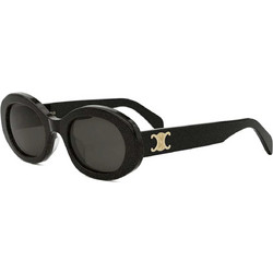 Celine CL40194U 03A Γυναικεία Γυαλιά Ηλίου Οβάλ Κοκάλινα Μαύρα με Μαύρο Φακό