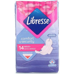 Libresse Comfort & Security Maxi Σερβιέτες με Φτερά για Κανονική Ροή 14τμχ
