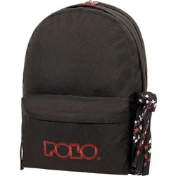 Polo Original Double Scarf Σχολική Τσάντα Πλάτης Γυμνασίου - Λυκείου Ανθρακί 901235-2033