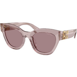 Miu Miu MU01Y 12W201 Γυναικεία Γυαλιά Ηλίου Πεταλούδα Κοκάλινα Διαφανή με Καφέ Φακό