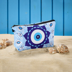 WhiteEgg Z/302 Γυναικείο Νεσεσέρ Παραλίας 21x5x12cm Γαλάζιο