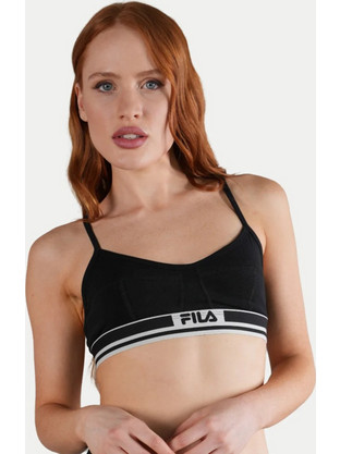 Fila Reggiseno Dona Αθλητικό Μπουστάκι με Μέτρια Στήριξη Μαύρο FU6307-200