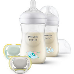 Philips Avent Natural Response Σετ Μπιμπερό με Θηλή Σιλικόνης κατά των Κολικών 0+ Μηνών Transparent SCD837/11