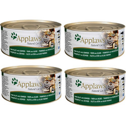 Applaws Adult Fillets with Tuna & Seaweed 4x70gr