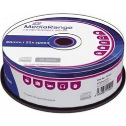 MediaRange MR201 Εγγράψιμα CD-R 52x 700MB Cake Box 25τμχ