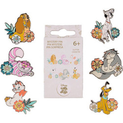 Loungefly Disney Dogs & Cats Floral Mystery Blind Box Pins