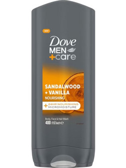 Dove Men+Care Sandalwood & Vanilla Ανδρικό Αφρόλουτρο σε Gel 400ml