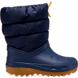 Crocs Παιδικές Μπότες Χιονιού Navy Μπλε Αδιάβροχες με Γούνα 207683-4PQ