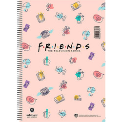 Salko Friends Central Perk Σπιράλ Τετράδιο Ριγέ A4 3 Θεμάτων Διάφορα Σχέδια 7298