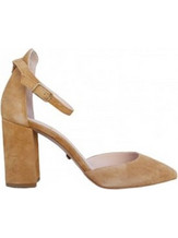 S.Piero Γόβες Suede με Χοντρό Ψηλό Τακούνι & Λουράκι Ταμπά 86A/04
