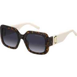 Marc Jacobs MARC647S-XLT9O Γυναικεία Γυαλιά Ηλίου Τετράγωνα Κοκάλινα Λευκό Ταρταρούγα με Μαύρο Φακό