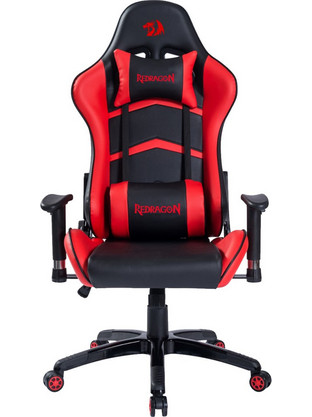 Redragon C326BR Καρέκλα Gaming Δερματίνης με Ρυθμιζόμενα Μπράτσα Κόκκινη Μαύρη 28.16.0011