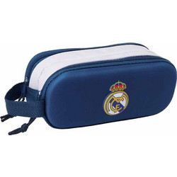 Safta Real Madrid C.F. 3D Κασετίνα Βαρελάκι με 2 Θήκες Navy Μπλε Λευκή 822583512
