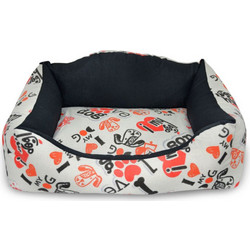Madpet Deluxe I Love My Dog Καναπές Κρεβάτι Σκύλου Εκρού 55x43cm