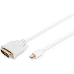 Digitus Καλώδιο Mini DisplayPort 1.1 to DVI Male 2m White AK-340305-020-W