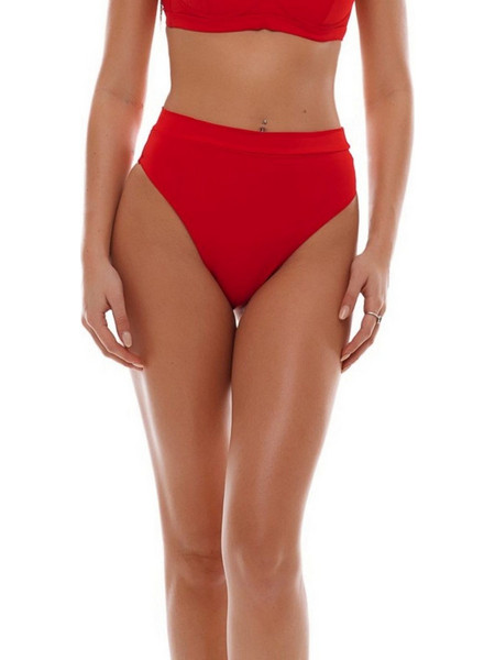 Bluepoint Solids Ψηλόμεσο Bikini Slip Κόκκινο 25065089-07