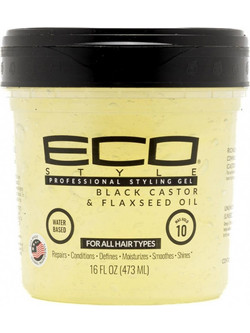 ECO Style Black Castor & Flaxseed Oil Gel Μαλλιών Δυνατό Κράτημα 473ml