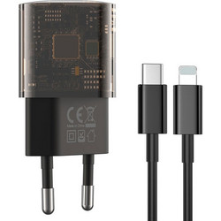 XO CE05 Φορτιστής με Καλώδιο Lightning με Θύρα USB-A & Θύρα USB-C 30W Quick Charge 3.0 & Power Delivery