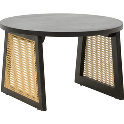 Pakoworld Tamarind Τραπεζάκι Σαλονιού Ξύλινο με Rattan Βάση Φ65xΥ40cm 376-000006