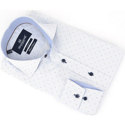 Monte Ανδρικό Πουκάμισο Βαμβακερό Μακρυμάνικο Slim Fit Λευκό 31-2675-3125