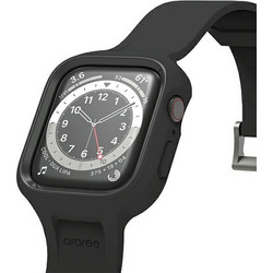 Araree Duple Pro Θήκη Σιλικόνης με Λουράκι για Apple Watch 4 / 5 / 6 / 7 / 8 / 9 / SE 44 / 45mm Μαύρη