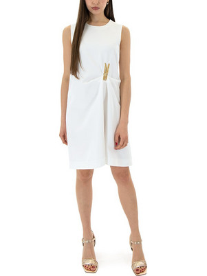 Moschino Mini Καλοκαιρινό Βραδινό Φόρεμα Λευκό K2A04043722-1002