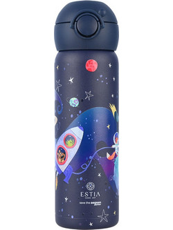 Estia Wonder Bottle Save Τhe Aegean Solar Jump Παιδικό Παγούρι Θερμός Ανοξείδωτο με Καλαμάκι Μπλε 500ml