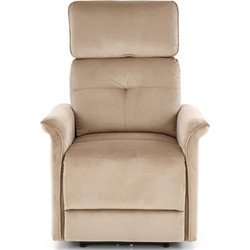 PoliHome Πολυθρόνα Relax Ανακλινόμενη Βελούδινη Μπεζ Semi 162871859