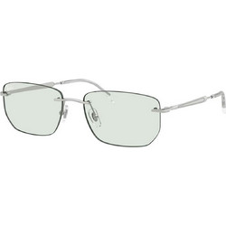 Ray-Ban RB3768 003M1 Γυναικεία Γυαλιά Ηλίου Τετράγωνα Μεταλλικά Ασημί με Διαφανές Φακό