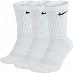 Nike Everyday Cushioned Ανδρικές Κάλτσες Ψηλές Λευκές 3Pack SX7664-100