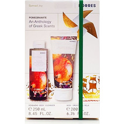 Korres An Anthology Of Greek Scents Pomegranate Renewing Body Cleancer 250ml + Body Milk 200ml