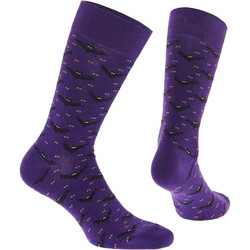 Walk Bamboo Ανδρικές Κάλτσες Ψηλές με Σχέδια Μωβ W304-35