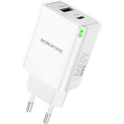 Borofone BN16 Φορτιστής χωρίς Καλώδιο με Θύρα USB-A & Θύρα USB-C 45W Quick Charge 3.0 & Power Delivery