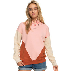 Roxy Leave No Trace Γυναικείο Φούτερ Oversized με Κουκούλα Ροζ ERJFT04593-MEN0