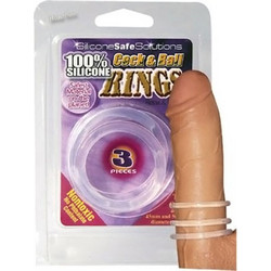 Cock & Ball Rings Ελαστικό Δαχτυλίδι Πέους & Όρχεων Σιλικόνης Διαφανές