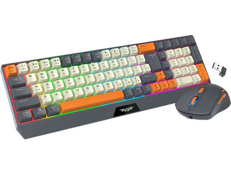 Armaggeddon MM-852R Ασύρματο Σετ Gaming Πληκτρολόγιο RGB Beige Grey