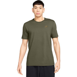 Nike Sportswear Club Ανδρικό Αθλητικό T-Shirt Χακί AR4997-225