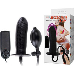 Baile Bigger Joy Inflatable Πρωκτικός Δονητής 16cm Μαύρος BW-008078AQ